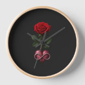 Unendliche Liebesrose Uhr (Vorderseite)