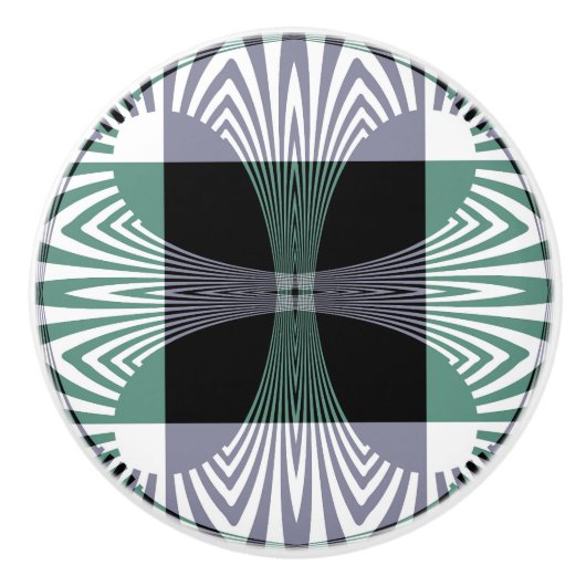 Unendliche Mirage aus Vierblättrigem Glas Shine Ma Keramikknauf (Vorderseite)