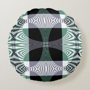 Unendliche Mirage von Vier-Petal Opal Mandala Rundes Kissen