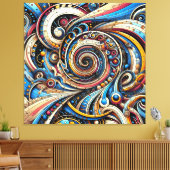 Unendliche Möglichkeiten Abstrakter Traumspirale Leinwanddruck (Insitu (Wohnzimmer))