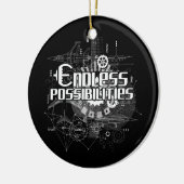 Unendliche Möglichkeiten für Flugzeugbauingenieur Keramik Ornament (Links)