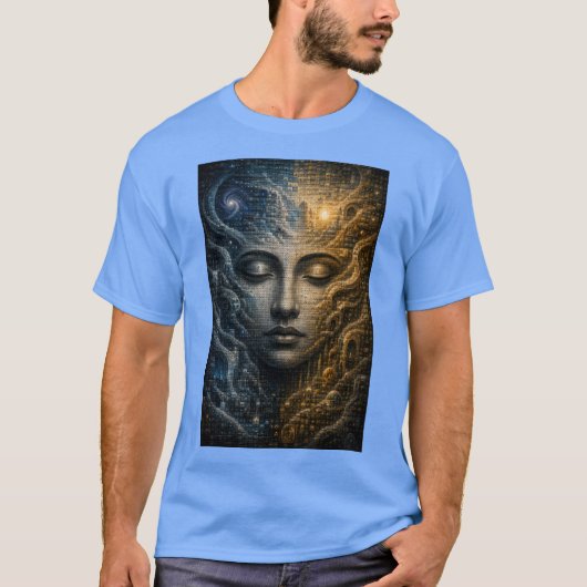 Unendliche Mosaik-Illusion T-Shirt (Vorderseite)