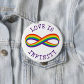 Unendliche Rainbow-Liebe Symbol Benutzerdefinierte Button (Beispiel)