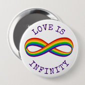 Unendliche Rainbow-Liebe Symbol Benutzerdefinierte Button (Vorne & Hinten)