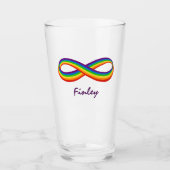 Unendliche Rainbow-Liebe Symbol Benutzerdefinierte Glas (Vorderseite)