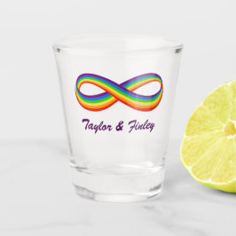 Unendliche Rainbow-Liebe Symbol Benutzerdefinierte Schnapsglas