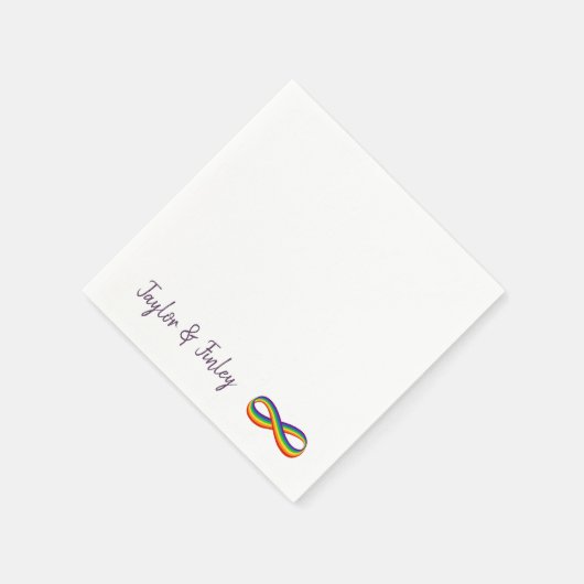 Unendliche Rainbow-Liebe Symbol Benutzerdefinierte Serviette (Ecke)