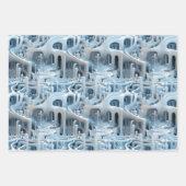 Unendliche Reflektionen: 3D Mirror World Design Geschenkpapier Set (Vorderseite 2)