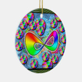 Unendliche Regenbows Keramik Ornament (Rechts)