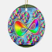 Unendliche Regenbows Keramik Ornament (Links)
