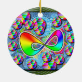 Unendliche Regenbows Keramik Ornament (Hinten)