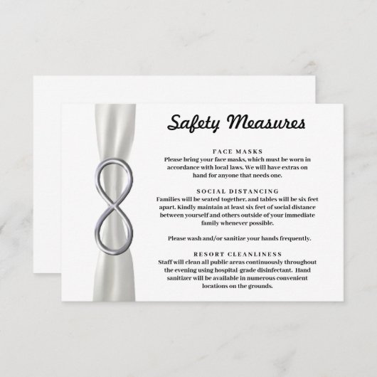 Unendliche Sicherheitsmaßnahmen für das weiße Flac Begleitkarte (Vorne/Hinten)