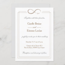 Unendliche Sign Gold White Gray Geometric Wedding