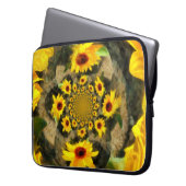 Unendliche Sonnenblumen Laptop-Sieb Laptopschutzhülle (Vorderseite Links)