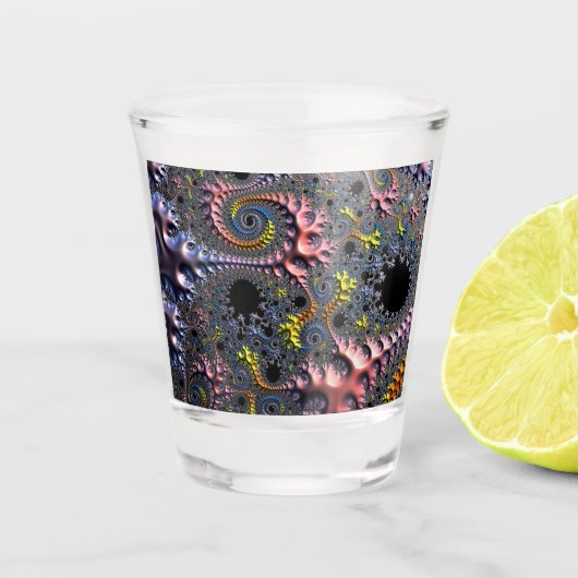 Unendliche Spiralarenen Schnapsglas (Vorderseite)