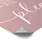 Unendliche staubige Rose botanisch romantisch eleg Poster (Ecke)