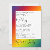 Unendliche Symbol-Rainbow-Personalisierte LGBT-Hoc Einladung (Rückseite)