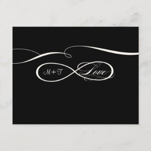 Unendliche Symbol-Zeichen unendliche Liebe Hochzei RSVP Karte