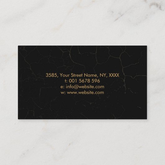 Unendliche Symbolfeder - Gold- und Tintenpasten Visitenkarte (Rückseite)