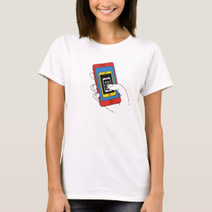 Unendliche Telefonleitung Cartoon Funny Gift T - S T-Shirt