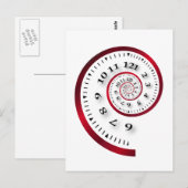 Unendliche Uhr Postkarte (Vorne/Hinten)