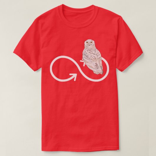 Unendliche Vogelscheule im Wald Tierschaf T-Shirt (Design vorne)