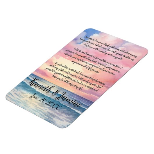 Unendliche Vows am Meer Magnet (Linke Seite)