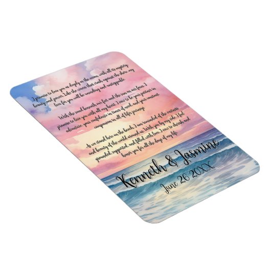 Unendliche Vows am Meer Magnet (Rechte Seite)