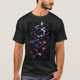 Unendliche Würfel-Illusion Ultra 3D Geometrische T-Shirt