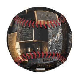 Unendlicher futuristischer schwarzer Goldkubus-Tun Baseball