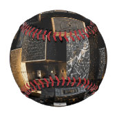 Unendlicher futuristischer schwarzer Goldkubus-Tun Baseball (Vorderseite)
