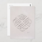 Unendlicher keltischer Knoten Zeichnend Postkarte (Vorne/Hinten)