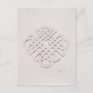 Unendlicher keltischer Knoten Zeichnend Postkarte