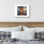 Unendlicher Luxus: farbenfrohe Loops Leinwanddruck (Insitu (Schlafzimmer))