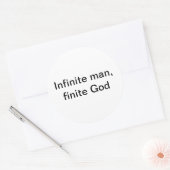 Unendlicher Mensch, endlicher Gott Hankamer Artjun Runder Aufkleber (Umschlag)