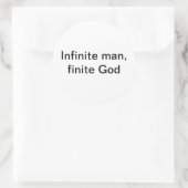 Unendlicher Mensch, endlicher Gott Hankamer Artjun Runder Aufkleber (Tasche)