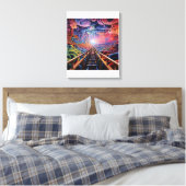 Unendlicher psychedelischer Korridor Leinwanddruck (Insitu (Schlafzimmer))
