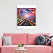 Unendlicher psychedelischer Korridor Leinwanddruck (Insitu (Wohnzimmer))