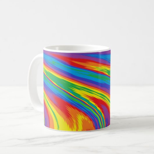 Unendlicher Regenbogen Kaffeetasse (Vorderseite Links)
