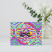 Unendlicher Regenbogen Postkarte (Stehend Vorderseite)