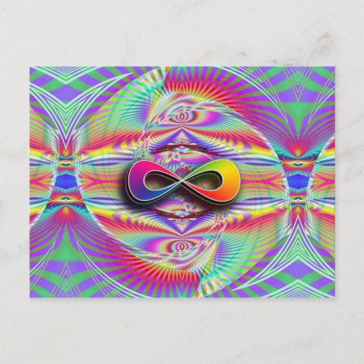 Unendlicher Regenbogen Postkarte (Vorderseite)