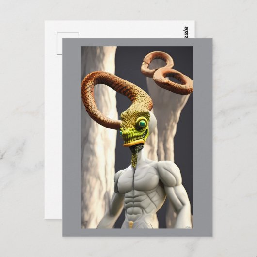 Unendlicher Schlangen Gott Postkarte (Vorne/Hinten)