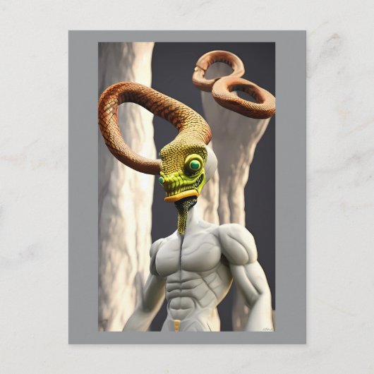 Unendlicher Schlangen Gott Postkarte (Vorderseite)