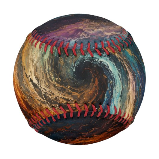 Unendlicher Wirbel | Abstrakt Baseball (Rückseite)