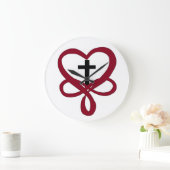 Unendliches Christliches Kreuz Große Wanduhr (Zuhause)