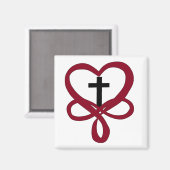 Unendliches Christliches Kreuz Magnet (Vorderseite/Rückseite)