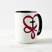 Unendliches Christliches Kreuz Tasse (VorderseiteRechts)