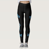 Unendliches Dragonfly-blaues Design Leggings (Vorderseite)