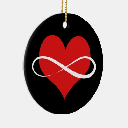 Unendliches Herz Keramik Ornament (Rechts)