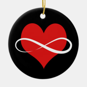 Unendliches Herz Keramik Ornament